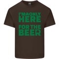 I'm Only Here for the Beer St. Patricks Day Mens Cotton T-Shirt Tee Top Dark Chocolate
