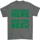 I'm Only Here for the Beer St. Patricks Day Mens T-Shirt Cotton Gildan Charcoal