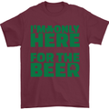 I'm Only Here for the Beer St. Patricks Day Mens T-Shirt Cotton Gildan Maroon
