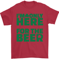 I'm Only Here for the Beer St. Patricks Day Mens T-Shirt Cotton Gildan Red