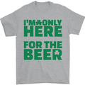 I'm Only Here for the Beer St. Patricks Day Mens T-Shirt Cotton Gildan Sports Grey