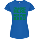 I'm Only Here for the Beer St. Patricks Day Womens Petite Cut T-Shirt Royal Blue