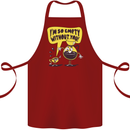 I'm So Empty Without You Funny Coffee Cotton Apron 100% Organic Maroon