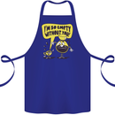 I'm So Empty Without You Funny Coffee Cotton Apron 100% Organic Royal Blue