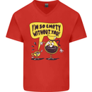 I'm So Empty Without You Funny Coffee Mens V-Neck Cotton T-Shirt Red