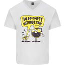 I'm So Empty Without You Funny Coffee Mens V-Neck Cotton T-Shirt White