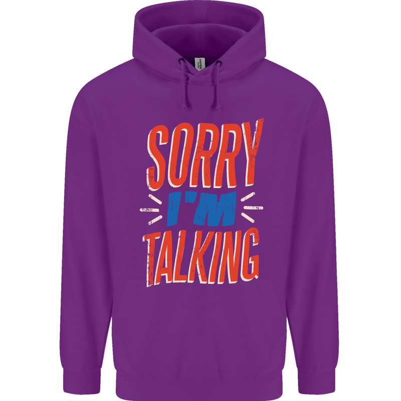I'm Talking Funny Sacasm Sarcastic Slogan Childrens Kids Hoodie Purple