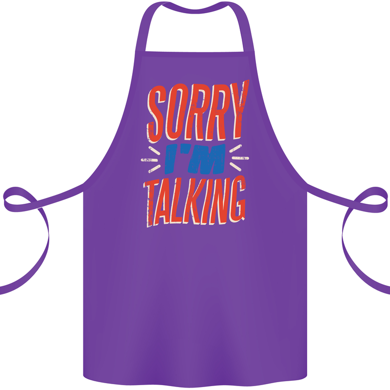 I'm Talking Funny Sacasm Sarcastic Slogan Cotton Apron 100% Organic Purple