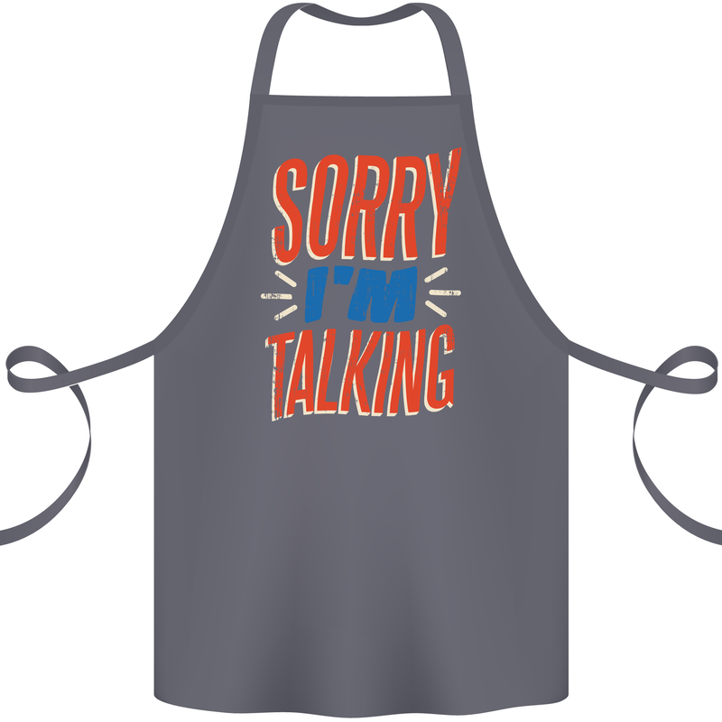 I'm Talking Funny Sacasm Sarcastic Slogan Cotton Apron 100% Organic Steel