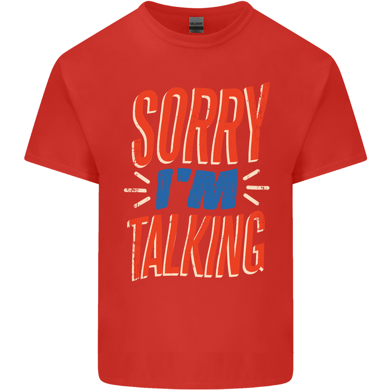 I'm Talking Funny Sacasm Sarcastic Slogan Mens Cotton T-Shirt Tee Top Red