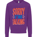 I'm Talking Funny Sacasm Sarcastic Slogan Mens Sweatshirt Jumper Purple