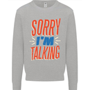 I'm Talking Funny Sacasm Sarcastic Slogan Mens Sweatshirt Jumper Sports Grey
