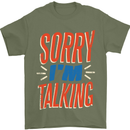 I'm Talking Funny Sacasm Sarcastic Slogan Mens T-Shirt Cotton Gildan Military Green