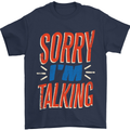 I'm Talking Funny Sacasm Sarcastic Slogan Mens T-Shirt Cotton Gildan Navy Blue