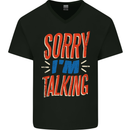 I'm Talking Funny Sacasm Sarcastic Slogan Mens V-Neck Cotton T-Shirt Black