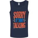I'm Talking Funny Sacasm Sarcastic Slogan Mens Vest Tank Top Navy Blue