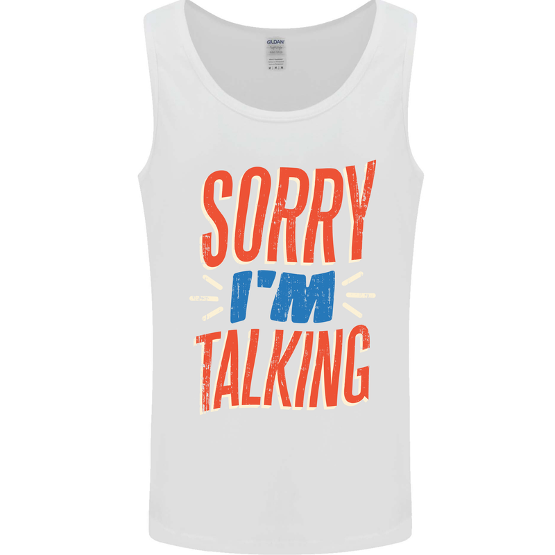 I'm Talking Funny Sacasm Sarcastic Slogan Mens Vest Tank Top White
