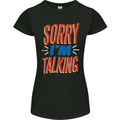 I'm Talking Funny Sacasm Sarcastic Slogan Womens Petite Cut T-Shirt Black