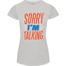 I'm Talking Funny Sacasm Sarcastic Slogan Womens Petite Cut T-Shirt Sports Grey