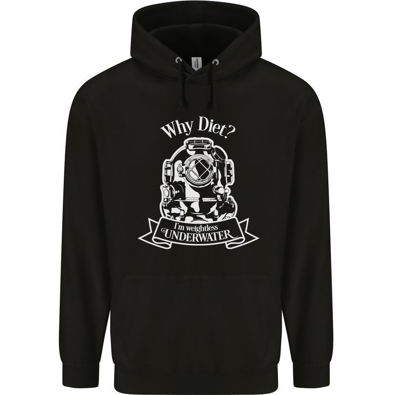I'm Weightless Underwater Scuba Diving Childrens Kids Hoodie Black