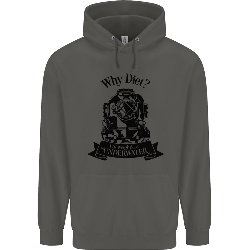 I'm Weightless Underwater Scuba Diving Childrens Kids Hoodie Storm Grey