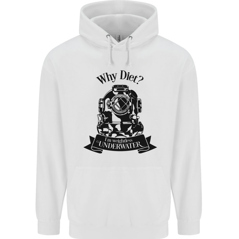I'm Weightless Underwater Scuba Diving Childrens Kids Hoodie White