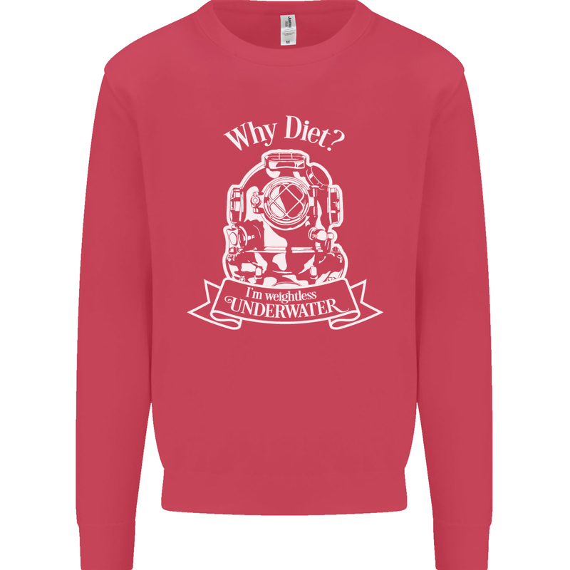 I'm Weightless Underwater Scuba Diving Kids Sweatshirt Jumper Heliconia