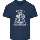 I'm Weightless Underwater Scuba Diving Mens V-Neck Cotton T-Shirt Navy Blue