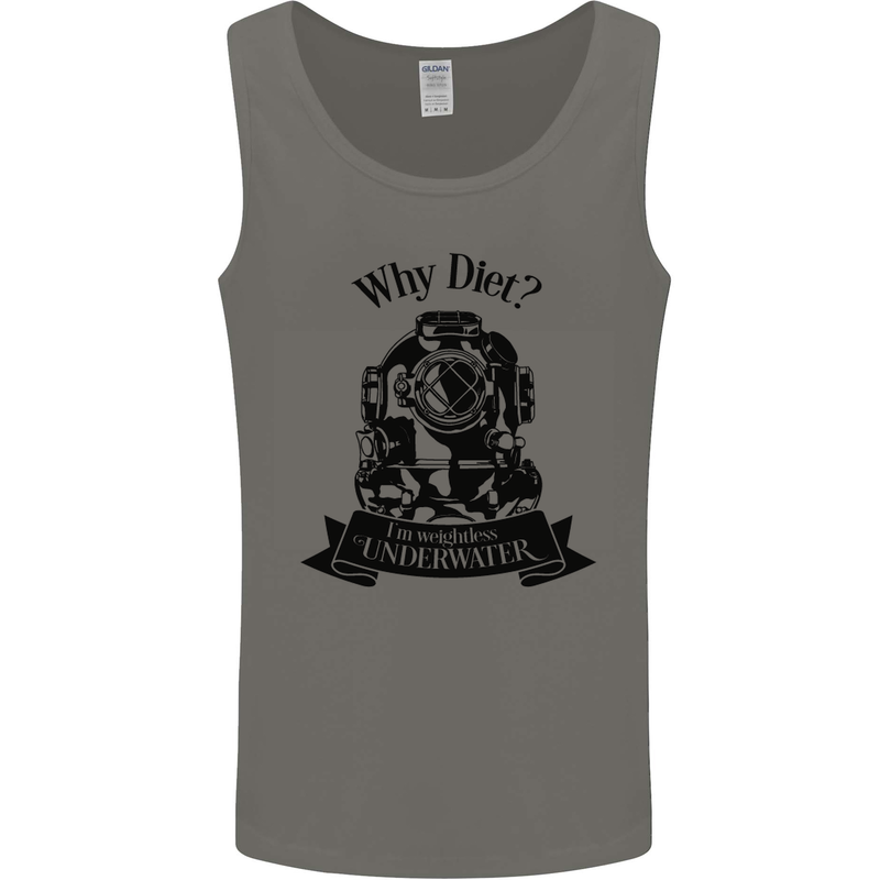 I'm Weightless Underwater Scuba Diving Mens Vest Tank Top Charcoal