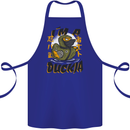 I'm a Duckja Funny Duck Ninja Cotton Apron 100% Organic Royal Blue