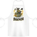 I'm a Duckja Funny Duck Ninja Cotton Apron 100% Organic White
