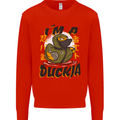 I'm a Duckja Funny Duck Ninja Kids Sweatshirt Jumper Bright Red