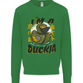 I'm a Duckja Funny Duck Ninja Kids Sweatshirt Jumper Irish Green