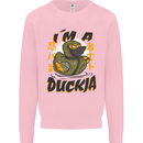 I'm a Duckja Funny Duck Ninja Kids Sweatshirt Jumper Light Pink