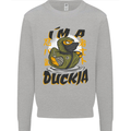 I'm a Duckja Funny Duck Ninja Kids Sweatshirt Jumper Sports Grey