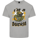 I'm a Duckja Funny Duck Ninja Kids T-Shirt Childrens Sports Grey