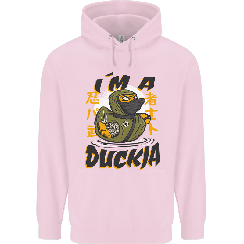 I'm a Duckja Funny Duck Ninja Mens 80% Cotton Hoodie Light Pink