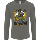 I'm a Duckja Funny Duck Ninja Mens Long Sleeve T-Shirt Charcoal