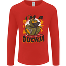I'm a Duckja Funny Duck Ninja Mens Long Sleeve T-Shirt Red