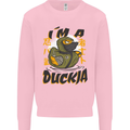 I'm a Duckja Funny Duck Ninja Mens Sweatshirt Jumper Light Pink