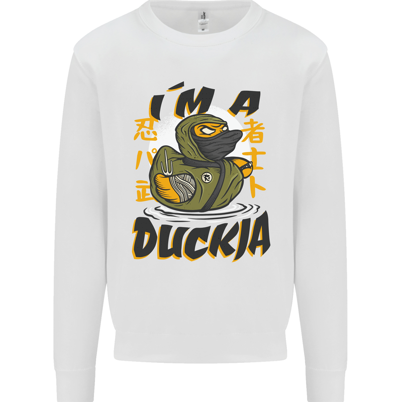 I'm a Duckja Funny Duck Ninja Mens Sweatshirt Jumper White