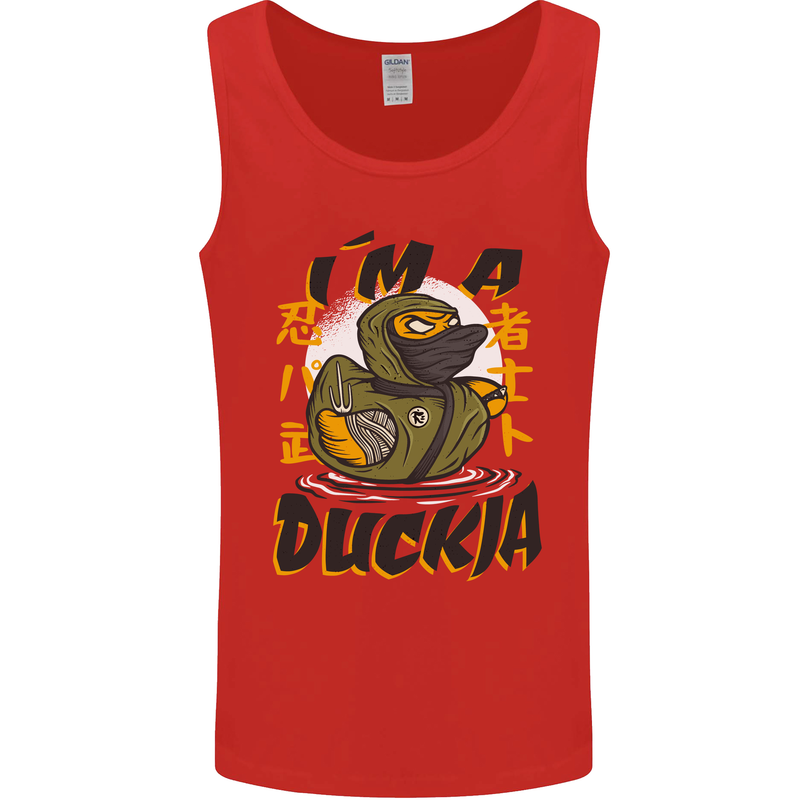 I'm a Duckja Funny Duck Ninja Mens Vest Tank Top Red