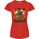 I'm a Duckja Funny Duck Ninja Womens Petite Cut T-Shirt Red
