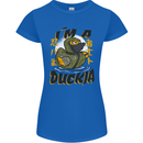 I'm a Duckja Funny Duck Ninja Womens Petite Cut T-Shirt Royal Blue