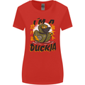 I'm a Duckja Funny Duck Ninja Womens Wider Cut T-Shirt Red