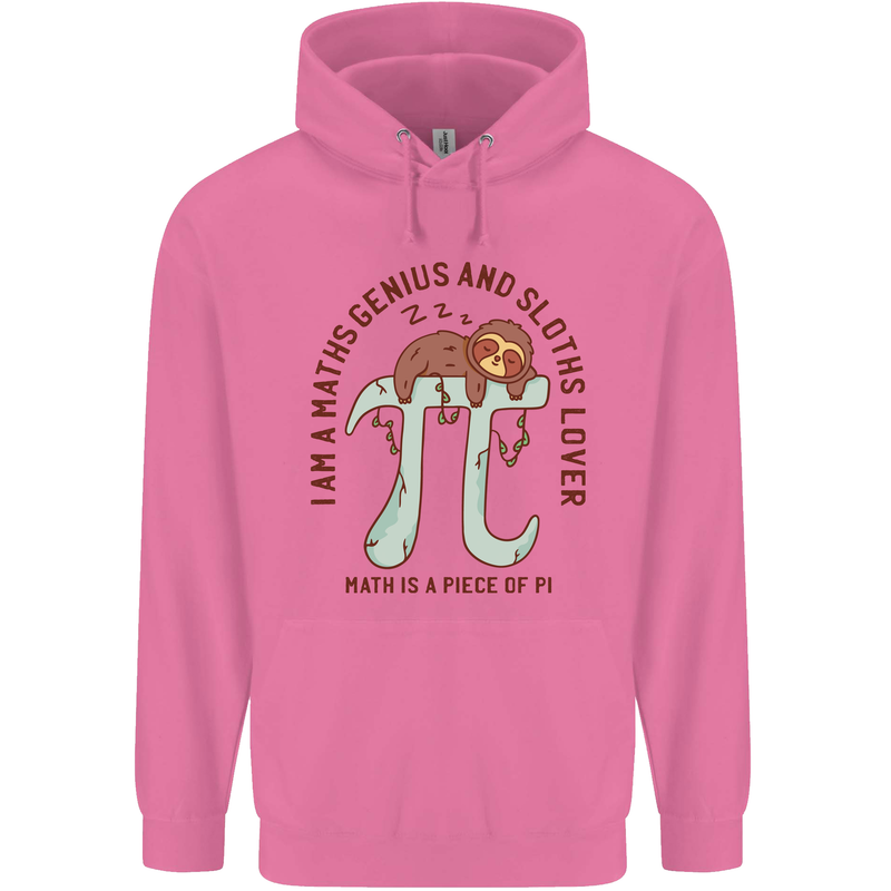 I'm a Maths Genius and Sloth Lover Funny Childrens Kids Hoodie Azalea