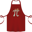 I'm a Maths Genius and Sloth Lover Funny Cotton Apron 100% Organic Maroon