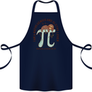 I'm a Maths Genius and Sloth Lover Funny Cotton Apron 100% Organic Navy Blue
