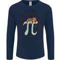 I'm a Maths Genius and Sloth Lover Funny Mens Long Sleeve T-Shirt Navy Blue