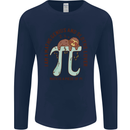 I'm a Maths Genius and Sloth Lover Funny Mens Long Sleeve T-Shirt Navy Blue